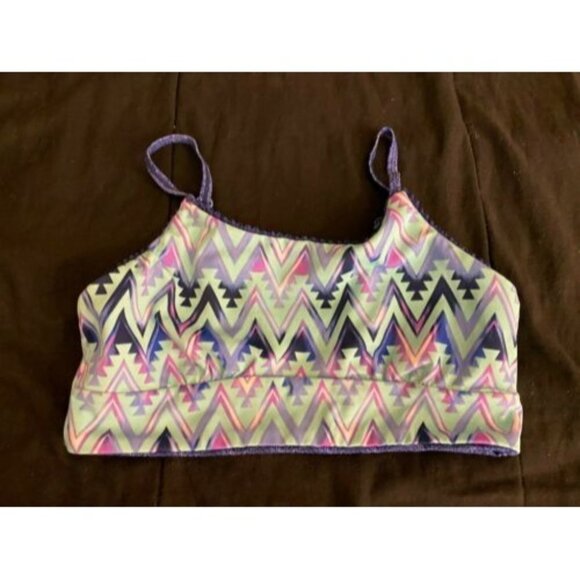 GIRLS REVERSIBLE SWIMSUIT TOP BIKINI BATHING SUIT SIZE 12/14 LARGE - Picture 1 of 1